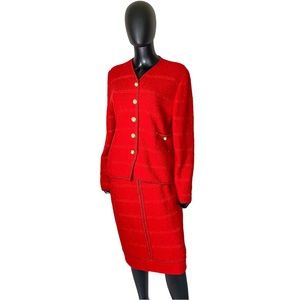 Antonella  preve vintage skirt suit Medium ( b45)
